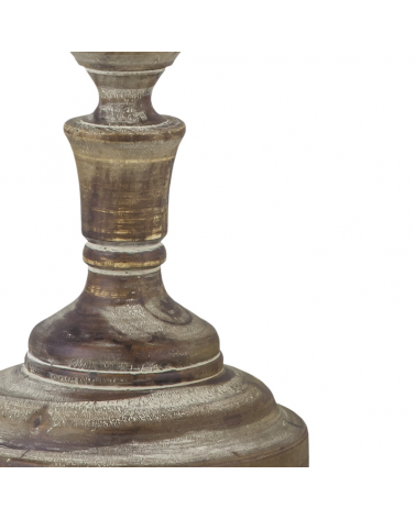 Table lamp 83cm in wood and fabric E27 60W