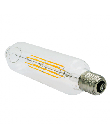 LED vintage Tubular Bulb 75 mm. LED filaments Dimmable E40 12W 2200K 1360Lm.