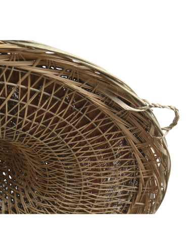 Lámpara de techo de 53cm de ratán acabado natural 60W E27