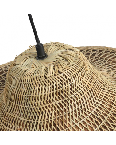 Lámpara de techo de 53cm de ratán acabado natural 60W E27