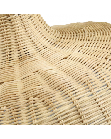 Ceiling lamp 46cm metal and wicker natural finish 60W E27