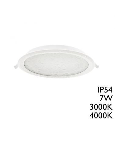 Recessed ceiling light 7W 11.5cm bathroom IP54