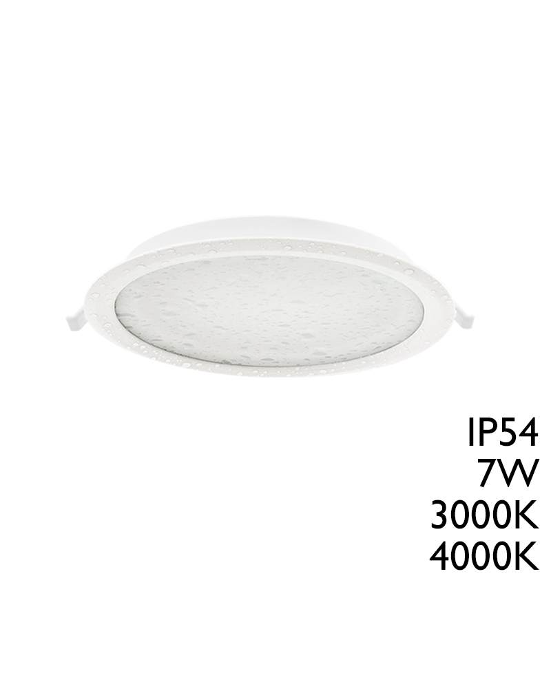 Plafón empotrable 7W 11,5cm baño IP54