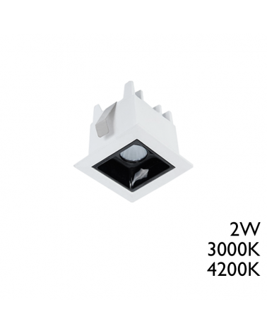 Foco LED Downlight Lineal Empotrable 2W UGR19 antideslumbramiento 120º 