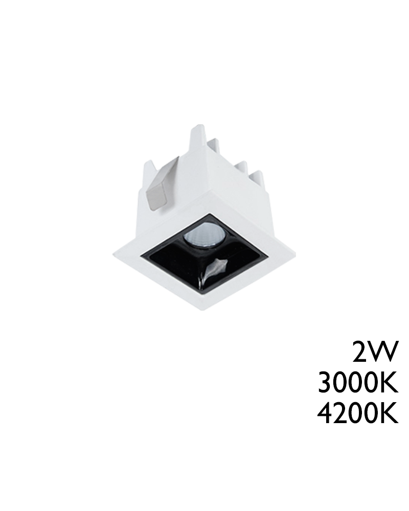 Foco LED Downlight Lineal Empotrable 2W UGR19 antideslumbramiento 120º