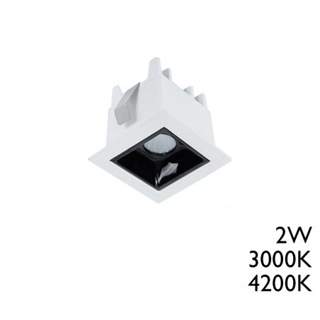 Foco LED Downlight Lineal Empotrable 2W UGR19 antideslumbramiento 120º