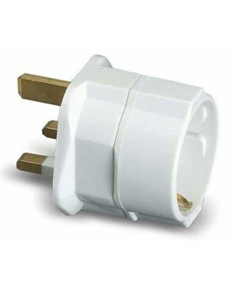 Adaptador inglés-europeo blanco