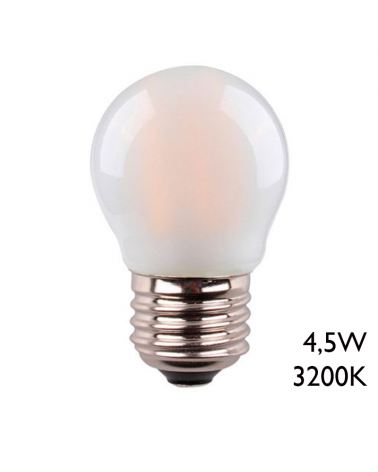 Spherical bulb 78mm Warm light 3200K LED E27 4.5W matte