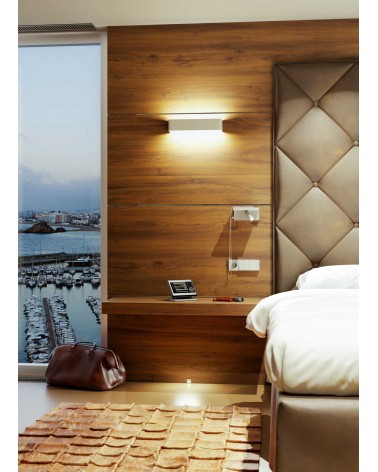 Wall light 37cm aluminum white finish LED 12W CCT Switch 2700K/3000K/4000K