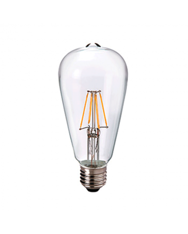 LED vintage lanterm Light Bulb 64 mm. LED filaments Dimmable E27 4W