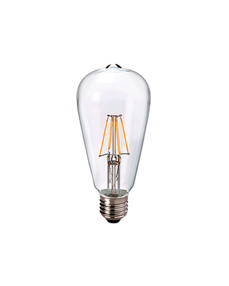 LED vintage lanterm Light Bulb 64 mm. LED filaments Dimmable E27 4W