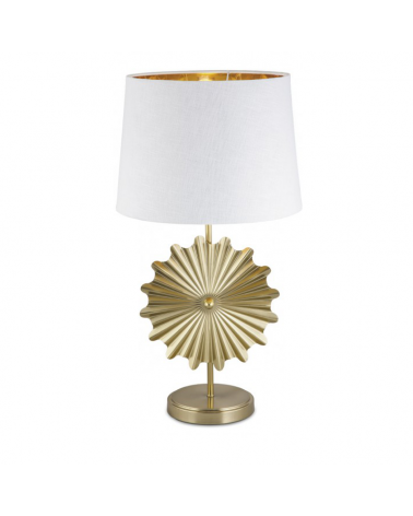 Table lamp 62cm gold metal and textile E27 60W