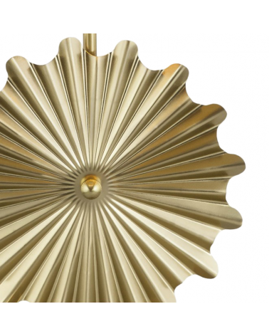 Lámpara de mesa 62cm de metal dorado y textil E27 60W