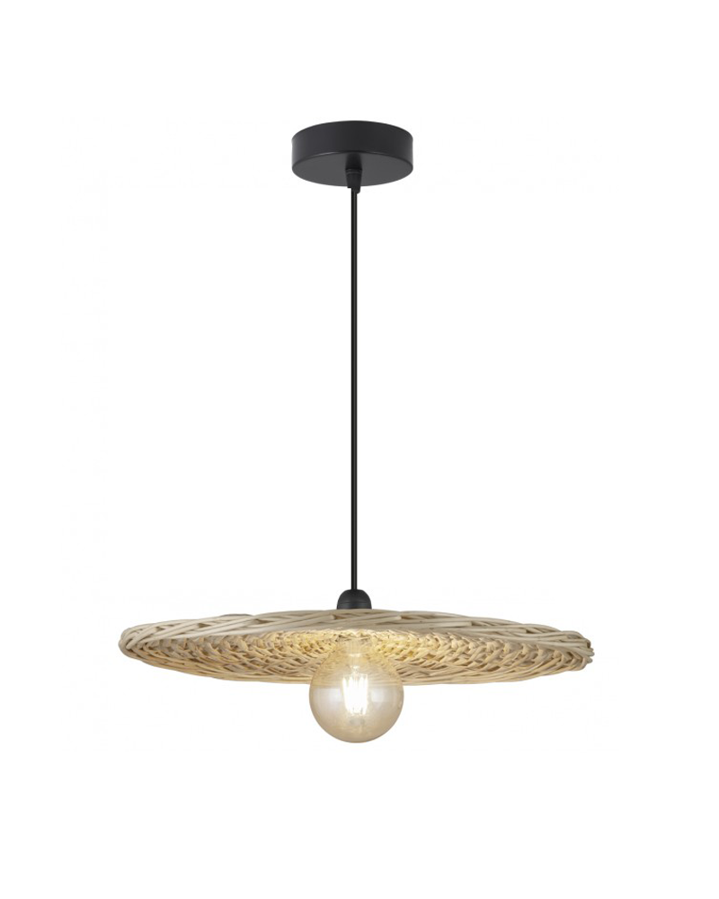 Ceiling lamp 45cm metal and wicker E27 60W