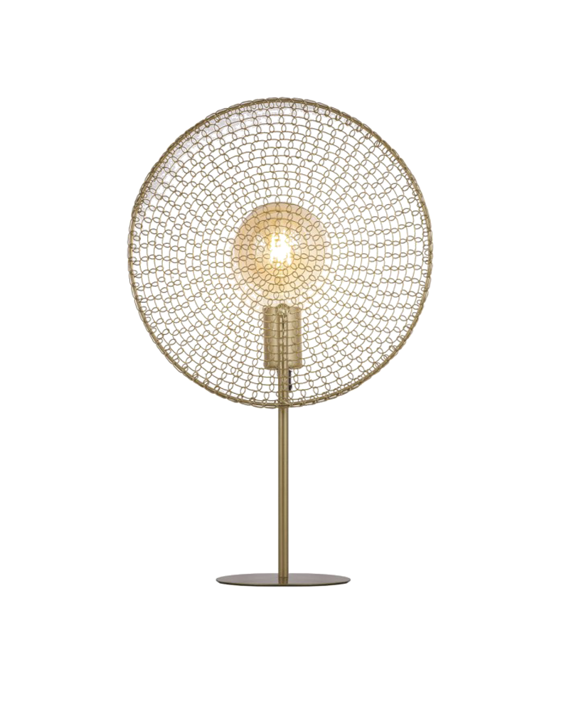 Lámpara de mesa 47cm de metal oro envejecido E27 60W