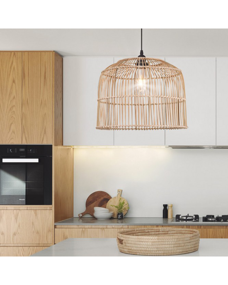 Lámpara de techo 39cm de ratán E27 60W