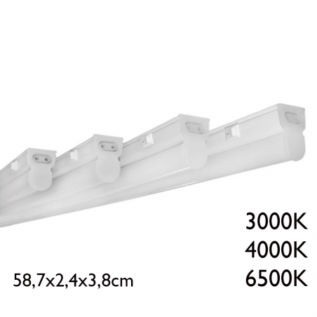 LED luminaire 10W 58.7cm splicable with ON/OFF switch