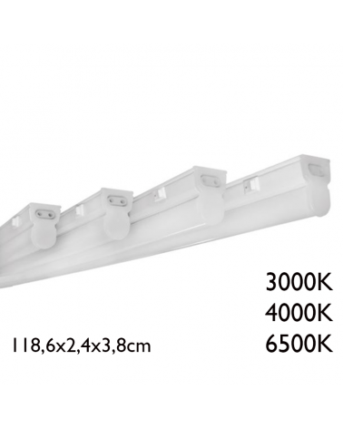 LED luminaire 18W 118.6cm splicable with ON/OFF switch