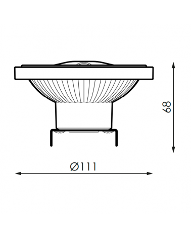 Bombilla QR 111 12W 12V 45º G53