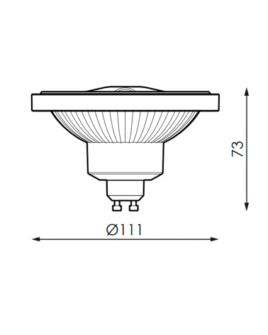AR111 12W LED bulb 45º GU10 230V