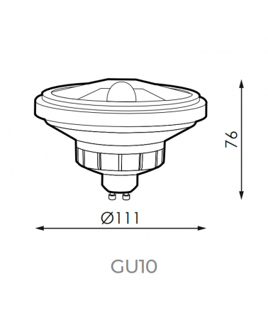 Bulb QR 111 12W GU10 230V 36º dimmable