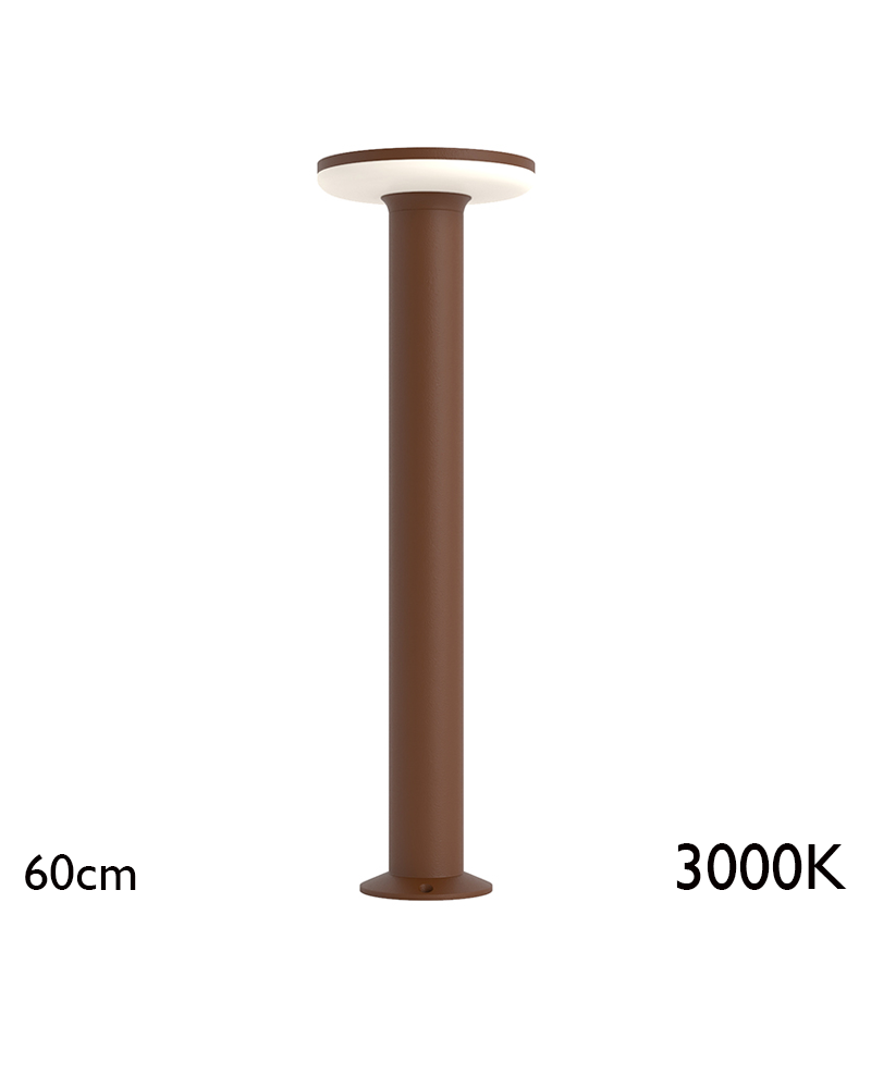 Baliza para exterior 60cm de aluminio y policarbonato IP65 LED 12W 3000K