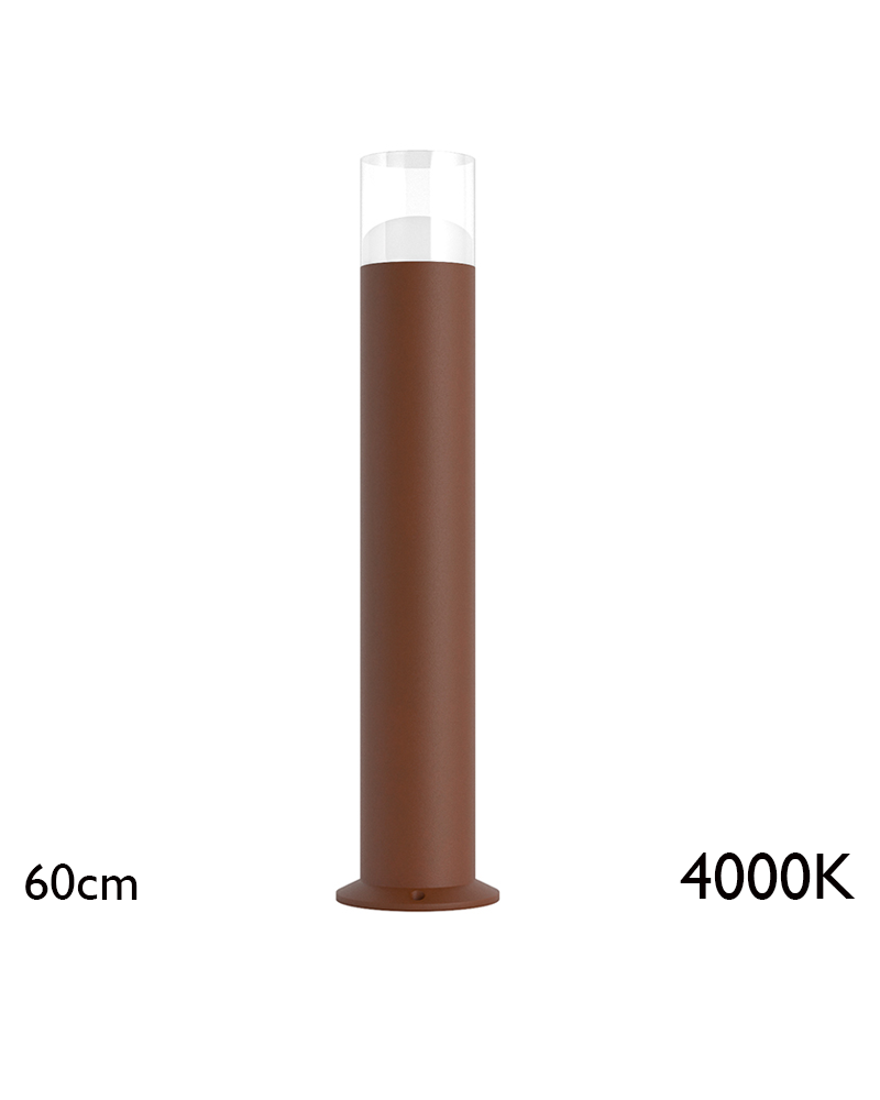 Baliza para exterior 60cm de aluminio y metacrilato IP65 LED 12W 4000K