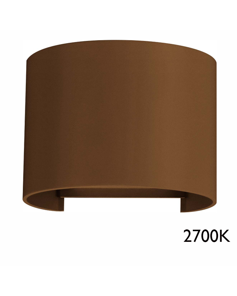 Aplique pared de exterior 10cm Luz superior e inferior LED 6,8W Aluminio 2700K