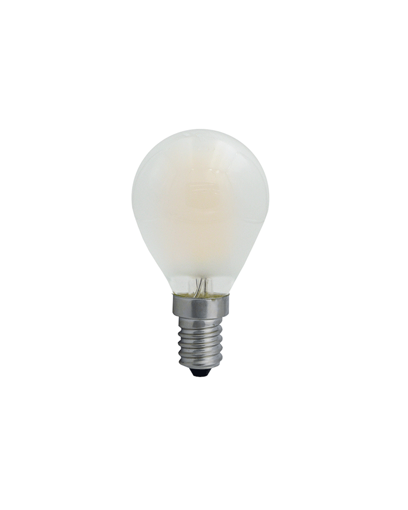 LED vintage golf ball bulb 45 mm. Matte LED filaments Dimmable E14 4W 2700K 450 Lm.