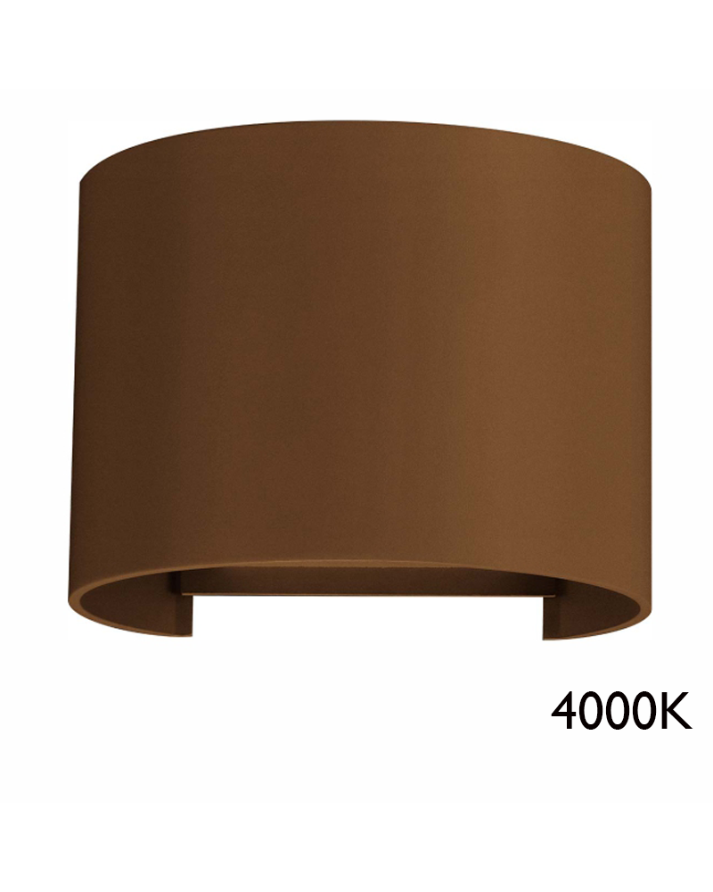 Aplique pared de exterior 10cm Luz superior e inferior LED 6,8W Aluminio 4000K