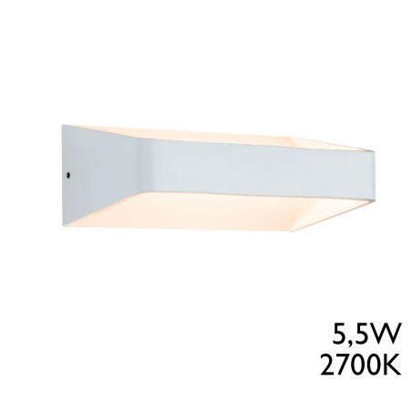 Aplique de pared blanco de interior aluminio LED 5,5W 2700K 560lm 230V