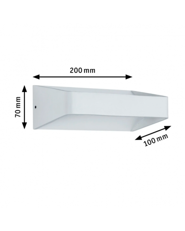 Aplique de pared blanco de interior aluminio LED 5,5W 2700K 560lm 230V
