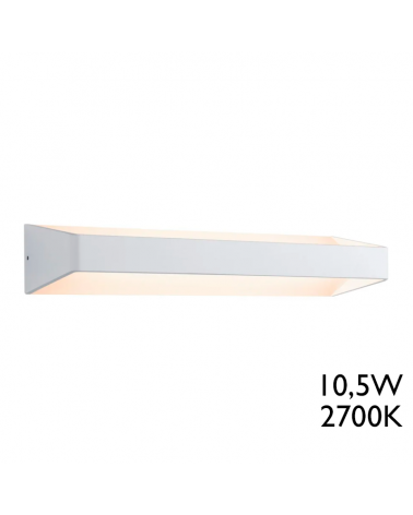 White wall lamp 40 cm for indoor aluminum luz superior en inferior LED 10,5W  2700K 1140lm  230V