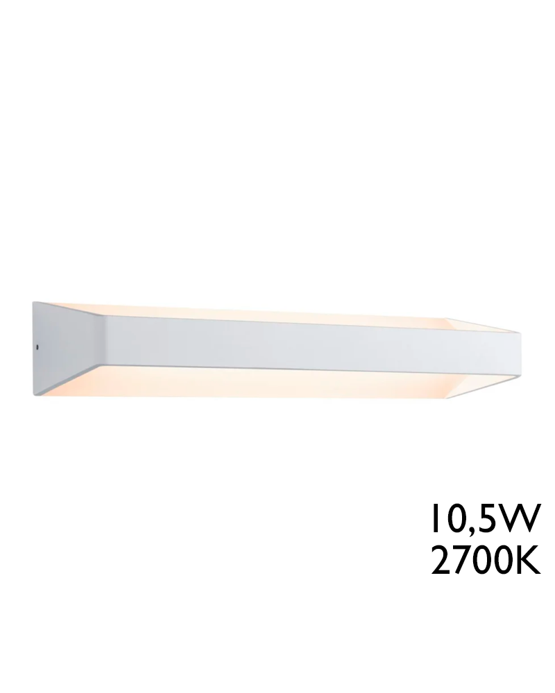 Aplique de pared blanco 40 cm de interior aluminio LED 10,5W  2700K 1140lm  230V