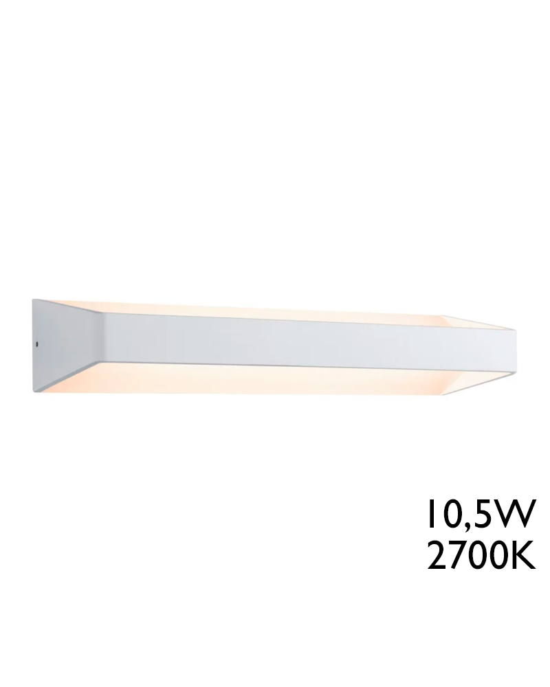 White wall lamp 40 cm for indoor aluminum luz superior en inferior LED 10,5W  2700K 1140lm  230V