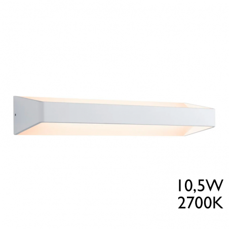 Aplique de pared blanco 40 cm de interior aluminio LED 10,5W  2700K 1140lm  230V