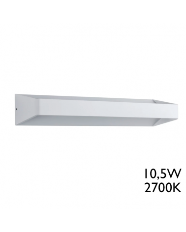 White wall lamp 40 cm for indoor aluminum luz superior en inferior LED 10,5W  2700K 1140lm  230V