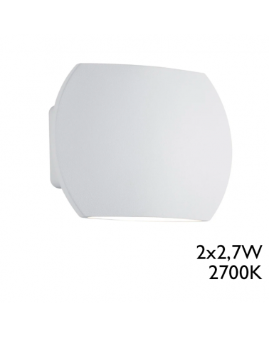 White round wall lamp upper and lower light aluminum LED 2x2.73W 2700K 305lm