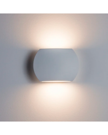 Aplique de pared redondo blanco luz superior e inferior aluminio LED  2x2,73W 2700K 305lm
