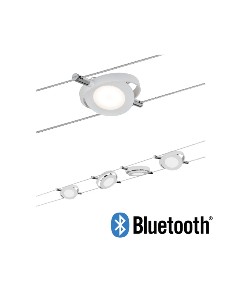 LED cable system 4x4W Bluetooth 4x320-440lm 4x4W 2700K -6500k 230/12V matt white