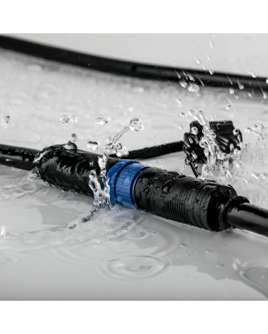 Set de 3 estacas LED RGB IP44 con 5m cable, 4 salidas y transformador compatible con Alexa