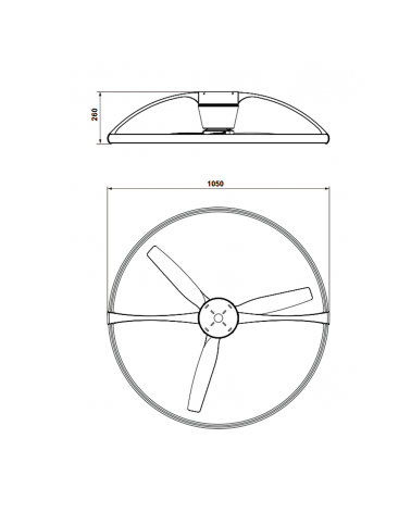 Ventilador de techo blanco 35W Ø105cm LED 75W control de voz mando y app