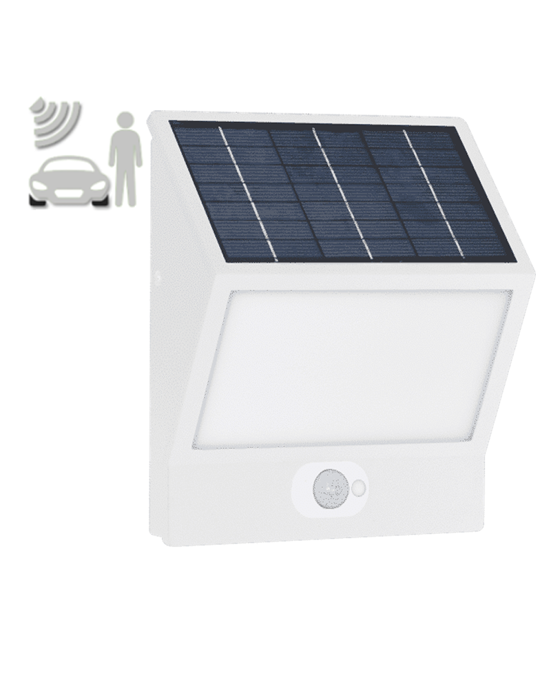 Proyector solar de 24,5cm de pared de aluminio con sensor LED 3W 4000K