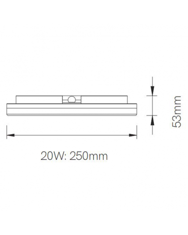 Downlight cuadrado de exteriores IP54 33cm 25W blanco CCT Switch 2700K/3200K/4000K