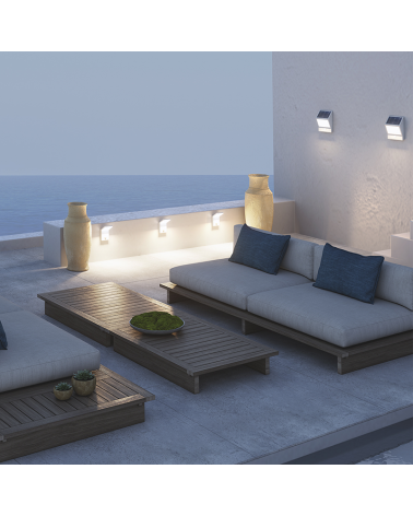 Proyector solar de 24,5cm de pared de aluminio con sensor LED 3W 4000K