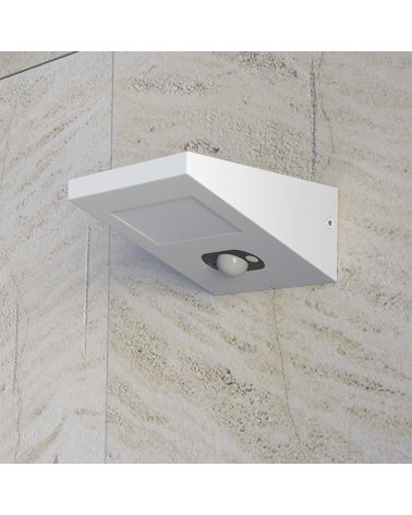 Proyector solar de 14,5cm de pared de aluminio con sensor LED 2,5W 4000K