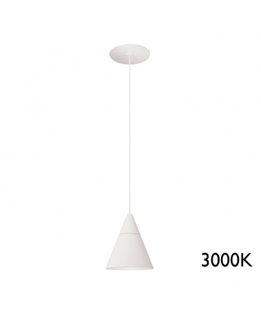 Recessed pendant lamp 7W LED aluminum 3000K
