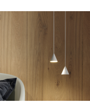 Lámpara colgante empotrable 7W LED aluminio 3000K