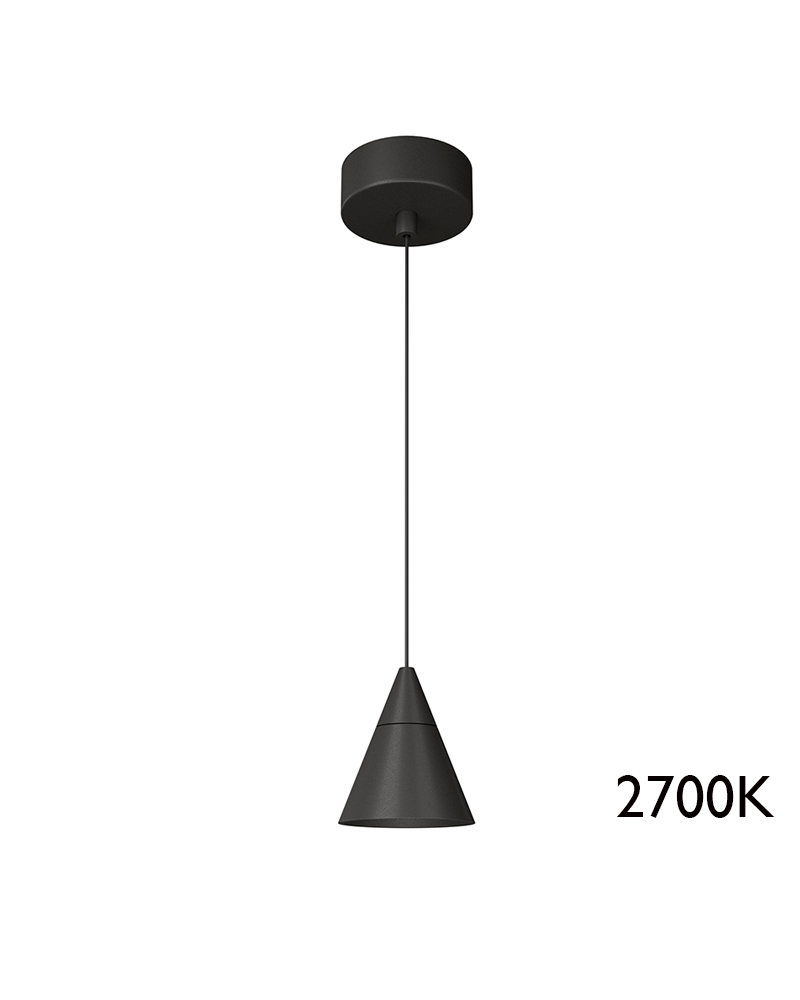 Surface hanging lamp 7W LED aluminum 2700K