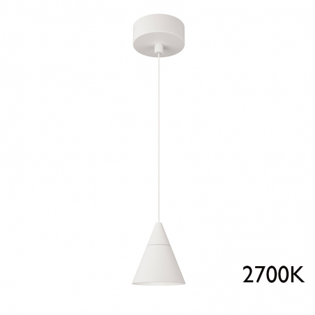 Lámpara colgante de superficie 7W LED aluminio 2700K